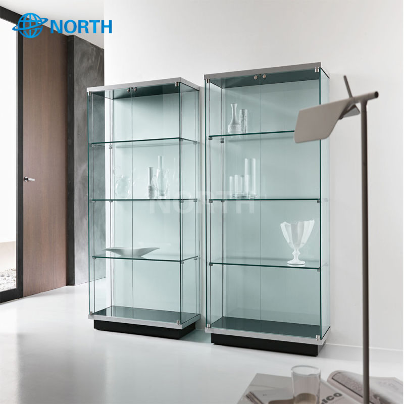 Polished Edge Tempered Clear Show Case Display Glass for Store