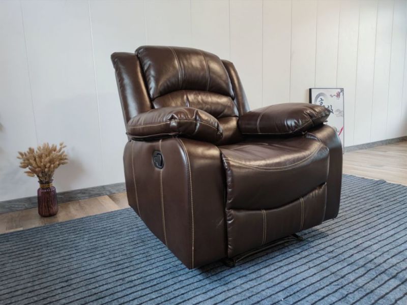 Modern Living Room Furniture Swivel Manual Recliner PU Sofa