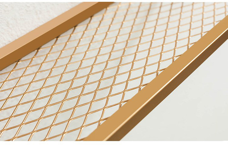 New Product Wall Shelf Creative Golden Iron Art Shelf for Clothing Store 0584