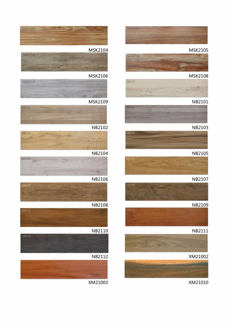 Grey Porcelain Wood Plank Floor Tile for Interior Flooring