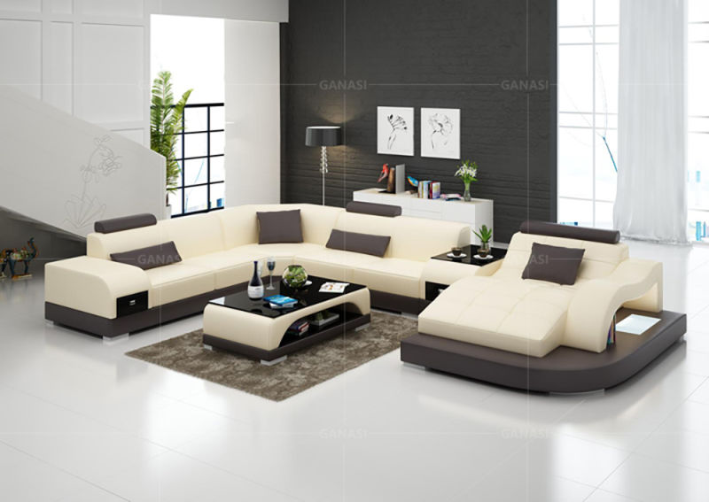 Sectional Contemporary Sofa Set Family Room Leather Sofa