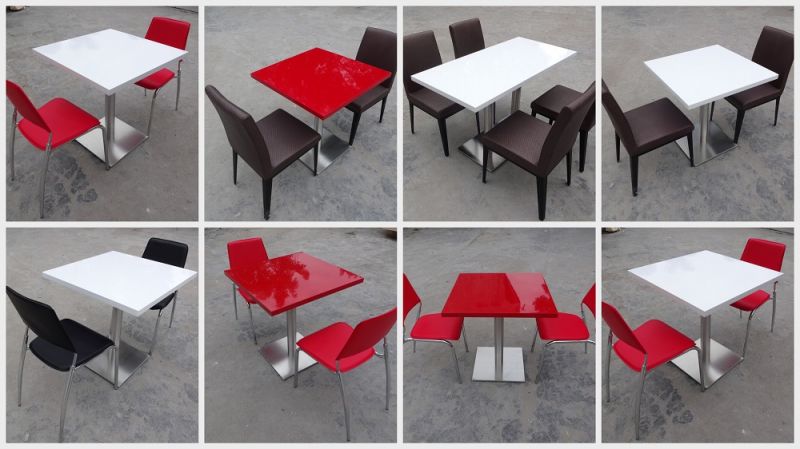 Marble Color Cafe Furniture Artificial Stone Coffee Tables and Chairs for Restaurant