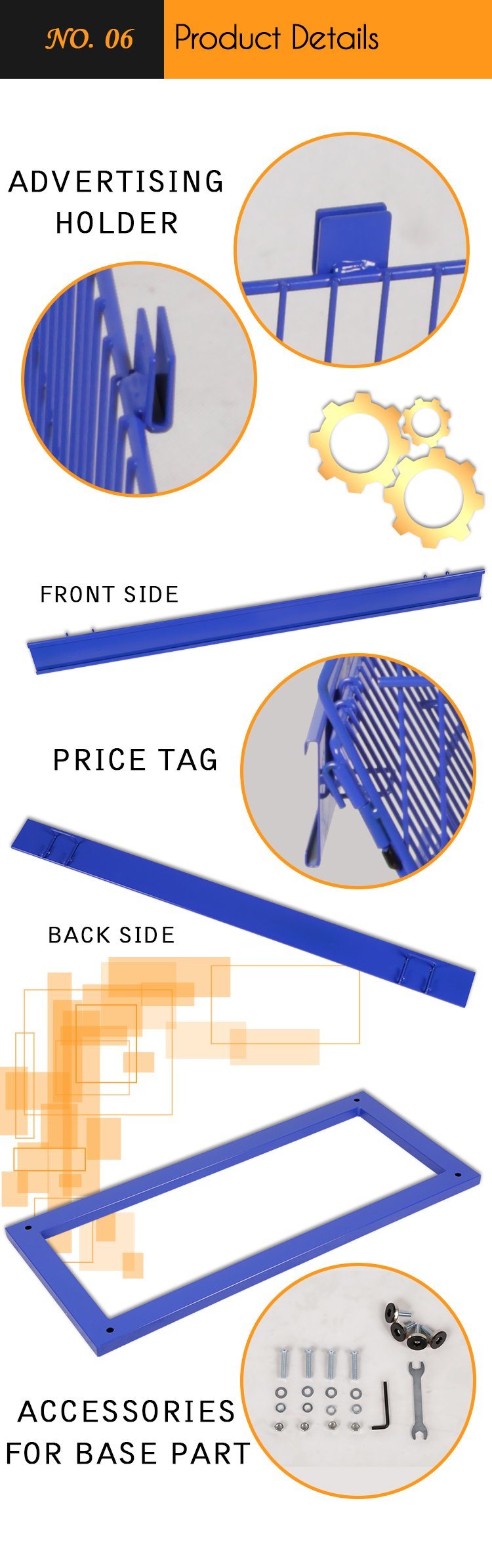 Stacking Metal Wire Basket Rack Stackable Basket Promotion Display Stand