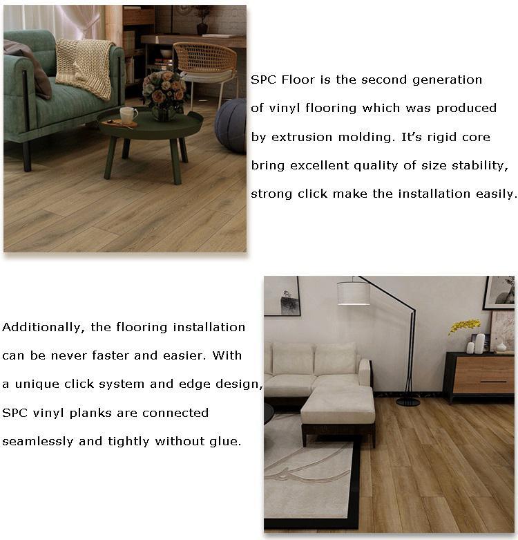 Weather Resistant Spc Wood Flooring Asy Maintenance Spc Vinyl Flooring