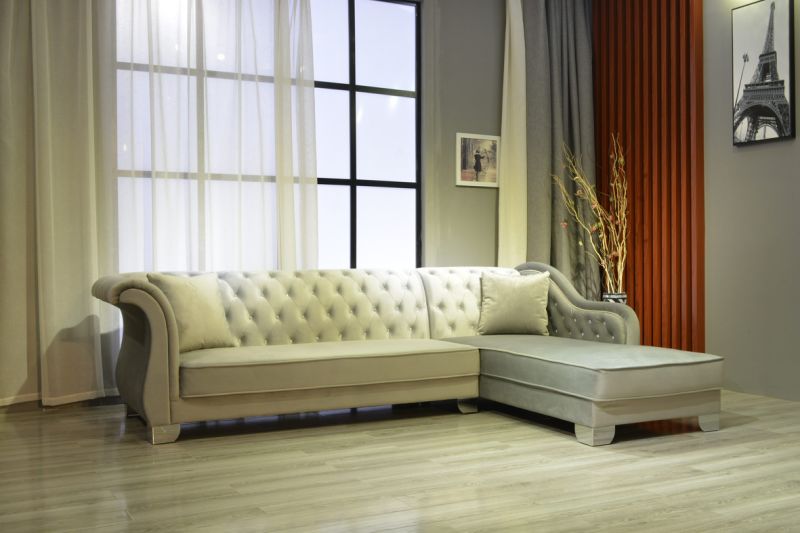 Upholstered Corner Sectional Sofa Sponge Sofa Living Room Furniture