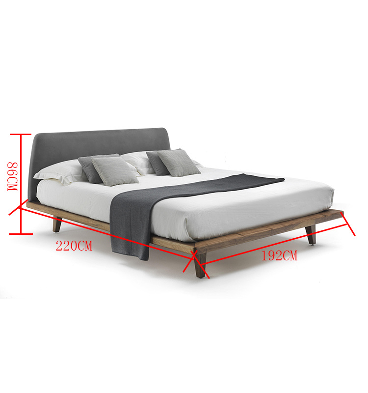 2019 Wooden Double Bedroom Hotel Furniture King Size Bed