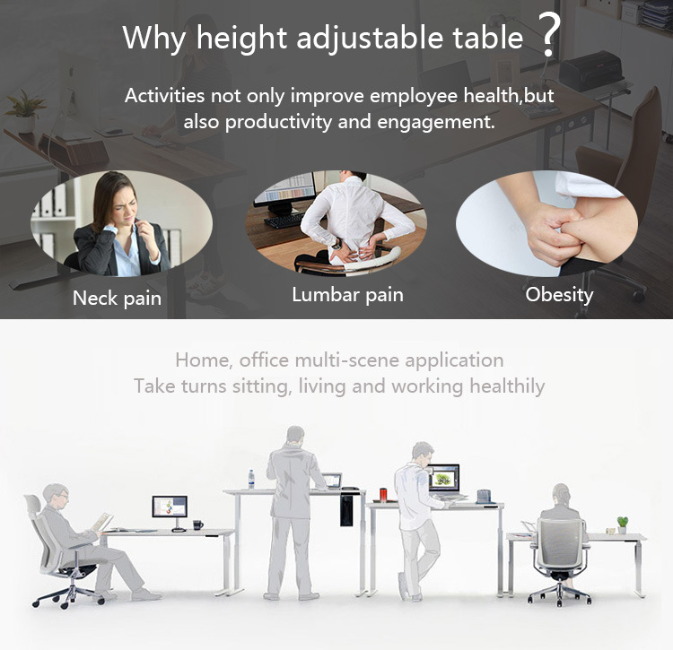 Electric Standing Height Adjustable Lifting Furniture Lift Computer Desk