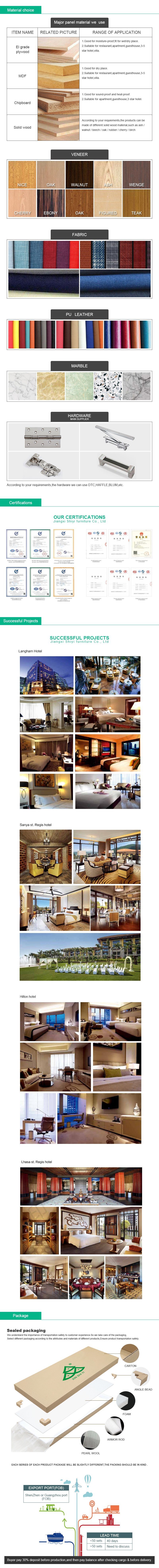 Hotel Furniture Wooden Bed 5 Star Luxury Hotel Furniture