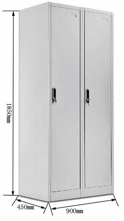 2 Door Metal Steel Iron Wardrobe/Storage Locker