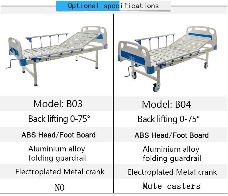 Single Bed One Crank Hospital Bed Cheap Simple Medical Bed