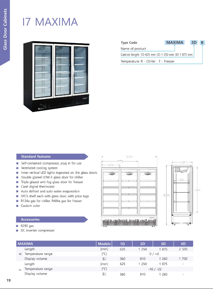 Upright Showcase Cooler Bakery Showcase Display Refrigerator