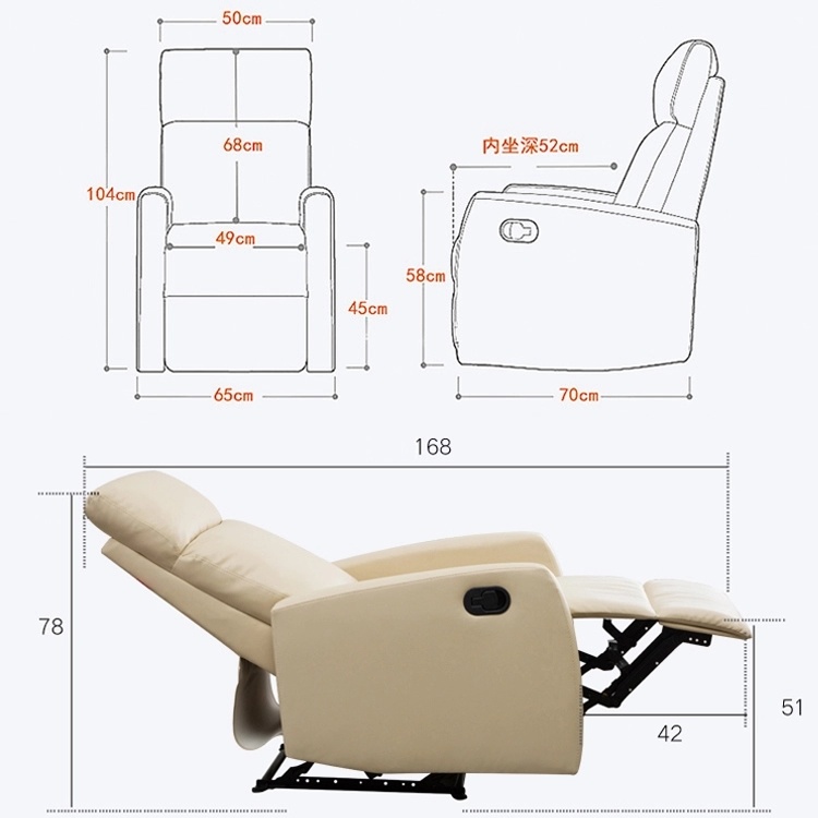 High Quality Simple Design Multifunctional Promotional Recliner Sofa