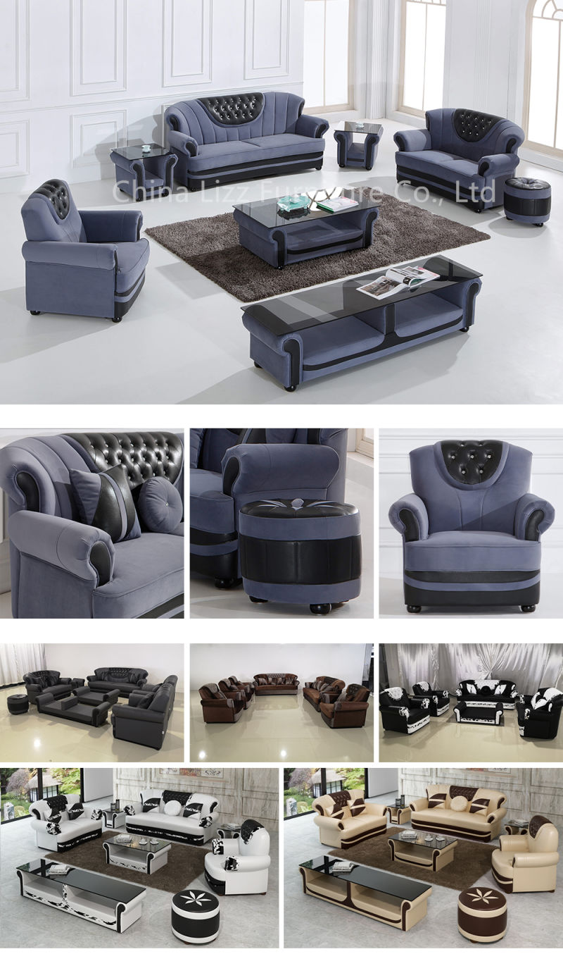 Modern Living Room Furniture Set Leather Sofa Whole Set