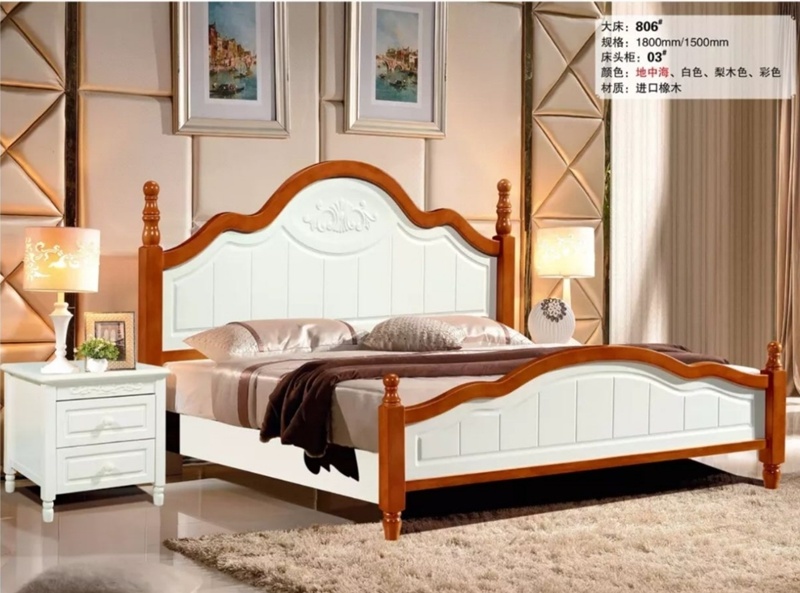 Modern Bed Room Furniture Double Bed Design Furniture Unique Solid Wood Bed