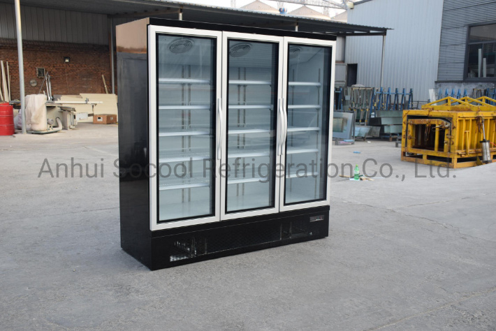 Supermarket Showcase Upright Glass Door Freezer / Commercial Glass Door Freezer
