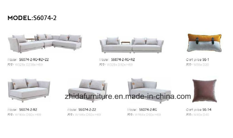 Chinese Grey Sofa Module Corner Sofa Nordic Fabric Sofa