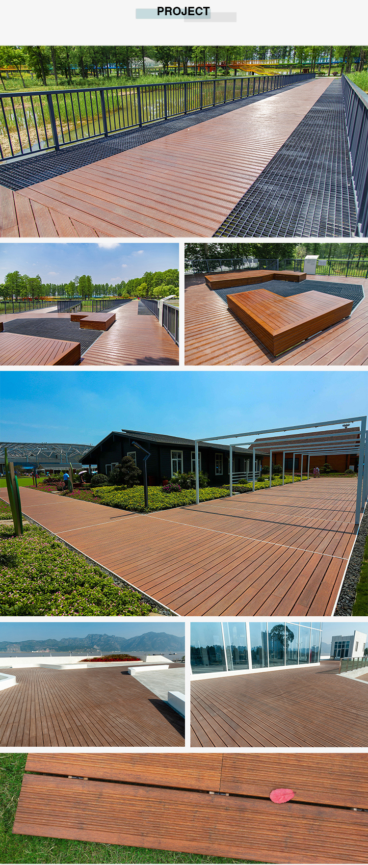 Outdoor Terrace Competitive Bamboo Decking Flooring Panels Price