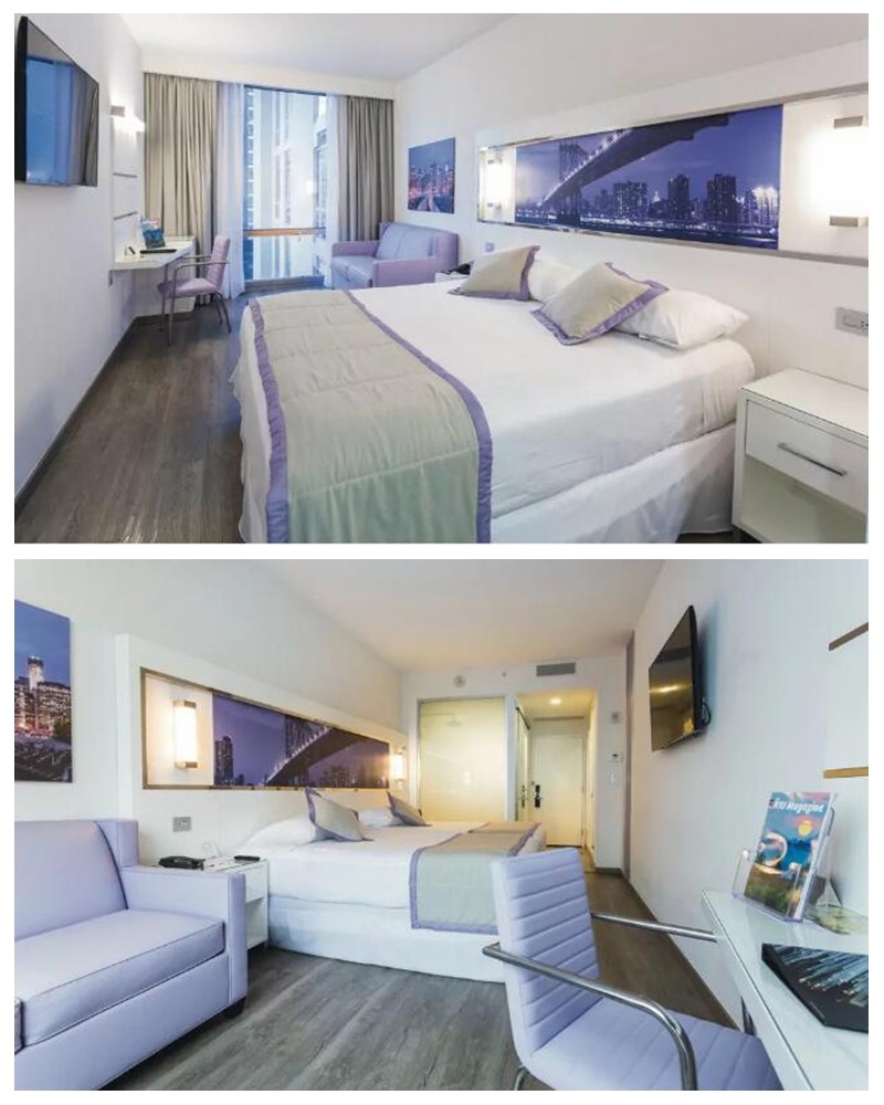 4 Star Double Bed Hotel Room Sofa Bedroom Furniture Set (HD1018)