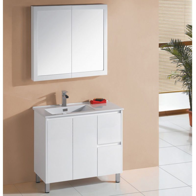 Melamine Carcass Lacquer Door Wall-Mounted Vanity Cabinet