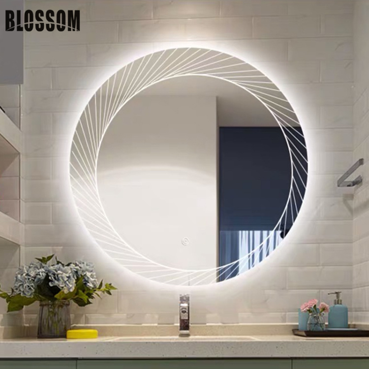Frameless Wall Mounted Round Vanity Cosmetic LED Makeup Mirror