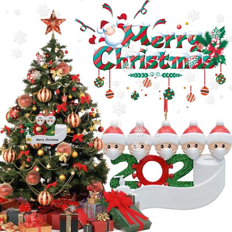 2020 Quarantine Christmas Tree Decoration Gift Personalized Hanging Orname Christmas Hanging Ornament