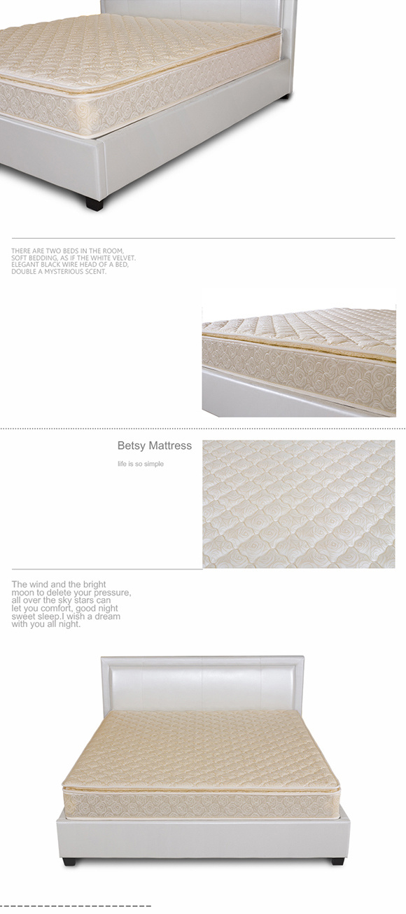 OEM Compressed Round Bed Mattress 24cm High with Resilient Foam Layer and Bonnell Spring