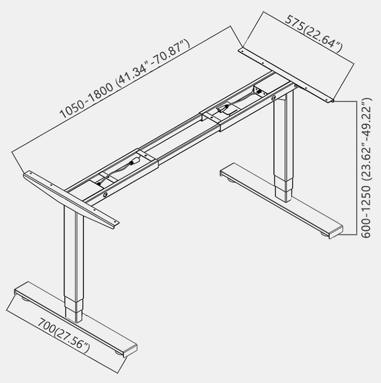 Ergonomic Standing Desk Height Adjustable Desk Sit Stand Office Desk