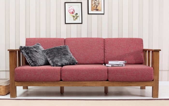 Simple Style Sofa with Solid Wood (M-X1075)