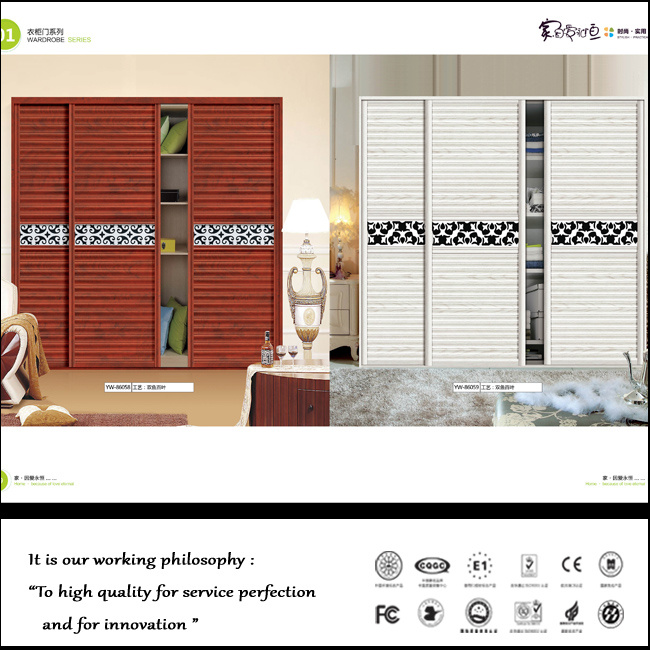 High Quality Wood Wardrobe with Shutter Doors