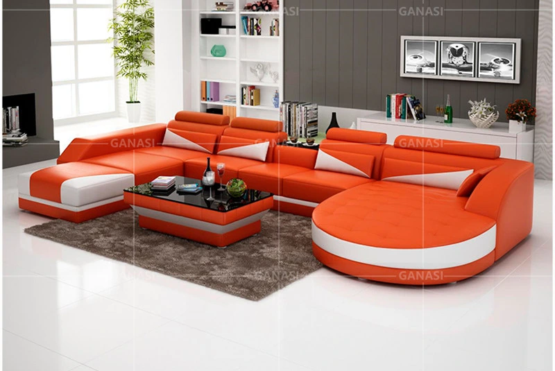 Living Room Furniture Sofa Leather Creative Design Leather Sofa Set