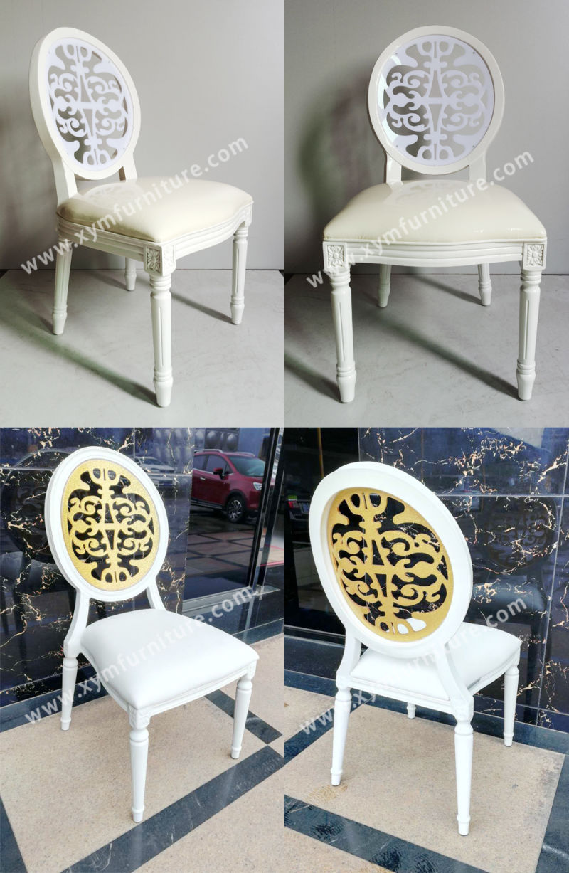 Wholesale Hotel Furniture Elegant White Acrylic Back Banquet Chair