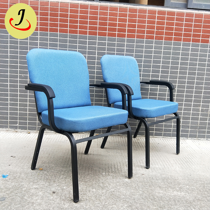 Hot Sale Metal Stacking Auditorium Chair Church Chair with Arm