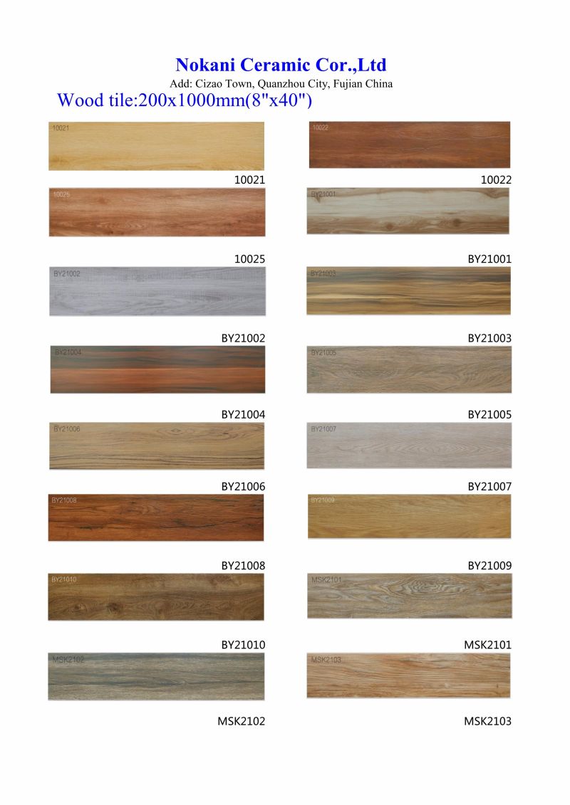 Grey Porcelain Wood Plank Floor Tile for Interior Flooring