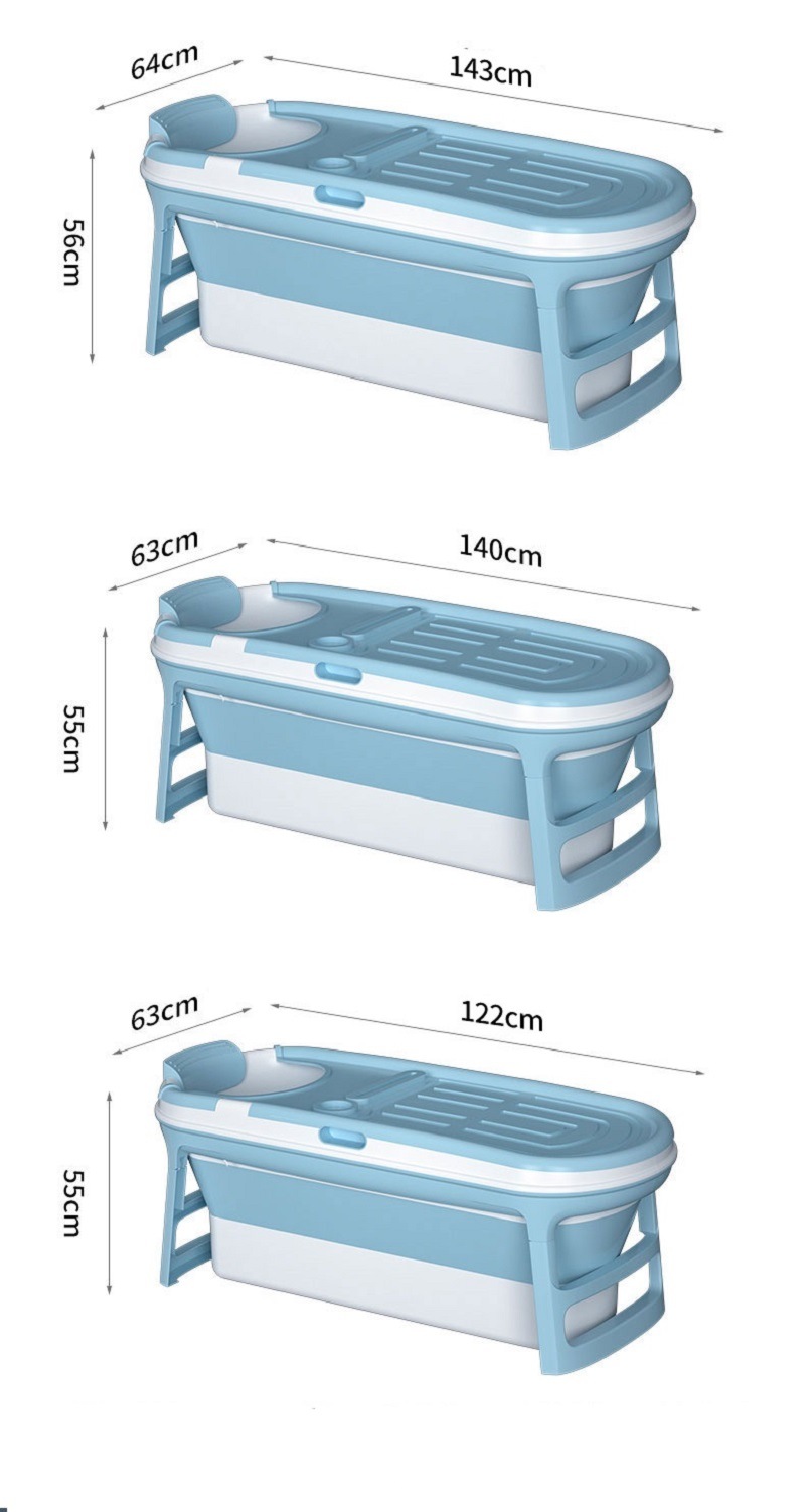 New Design Indoor Bathroom Use Plastic Bathtub TPR Bathtub Foldable Bathtub