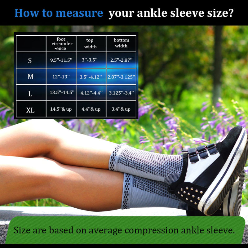 Elastic Breathable Safety High Quality Outdoors Compression Ankle Support Sports Ankle Sleeve