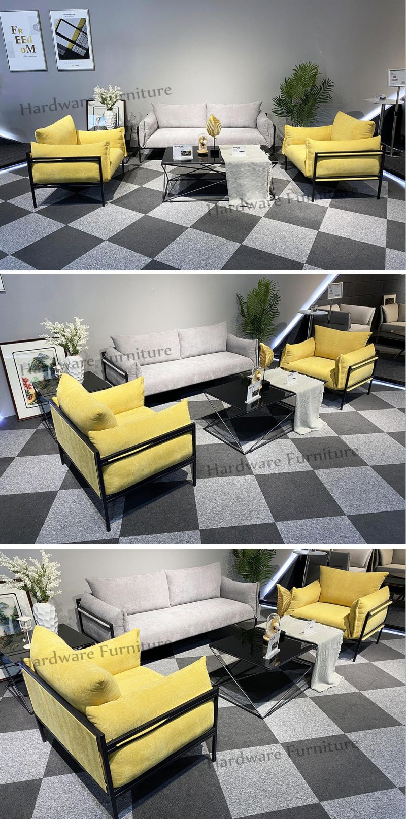 Hardware Living Room Furniture Hotel Style Sofa Lounge