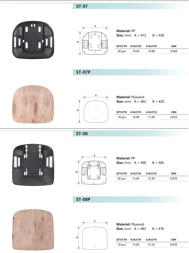 Office Chair Parts Plywood Chair Seat and Plastic Seat Shell