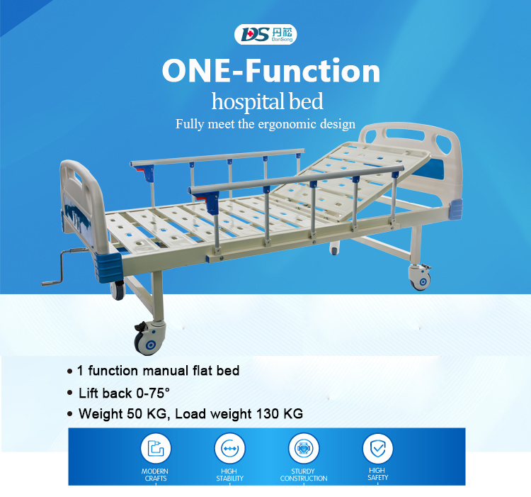 Hospital Bed Manufacturer Simple Manual Adjustable Single Crank Hospital Bed