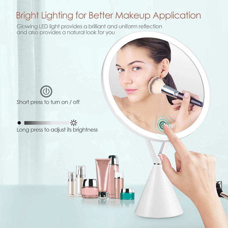 Beauty Salon Unique Design Round Vanity LED Makeup Mirror