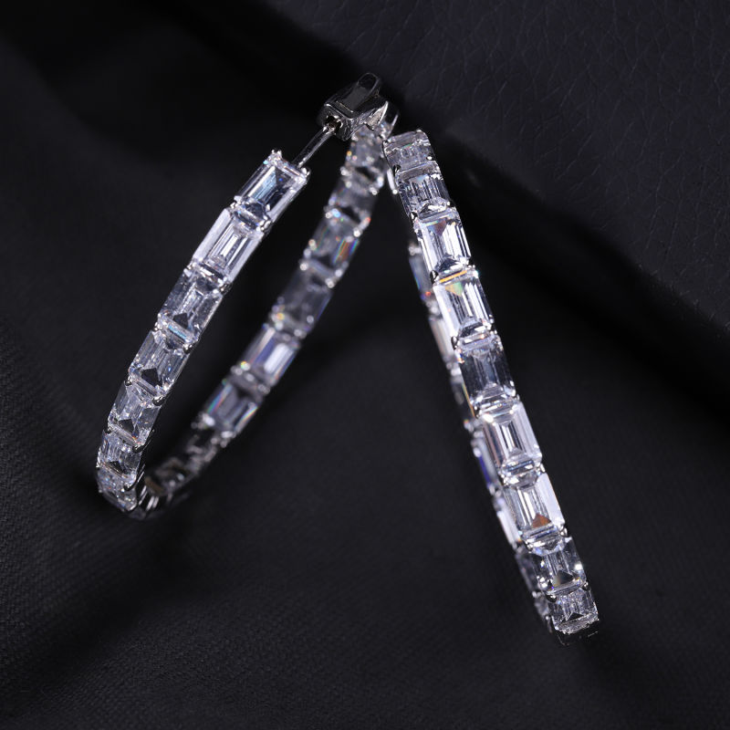 925 Sterling Silver Fashion Earrings Hoop Custom Jewelry