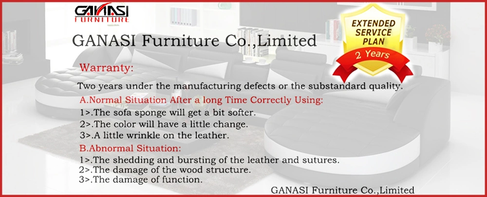 European Style Home Furniture U-Shape Italian Leather Modern Sofa Sets with Coffee Table