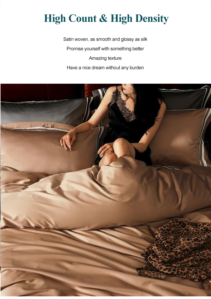 Wholesale Twin Bed Soft Bed Sheet Set Superior Quality 1000 Thread Count