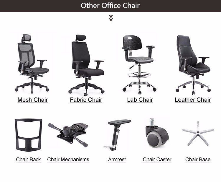Foshan Factory Ergonomic High Back Swivel Fabric Leather Office Chair