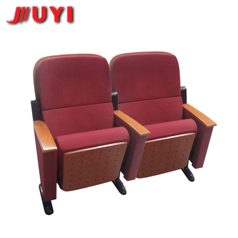 Jy-601 VIP Brand Indoor Upholstery Folding Auditorium Lecture Stackable Wooden Theater Chair Stackable Chairs for The Theater