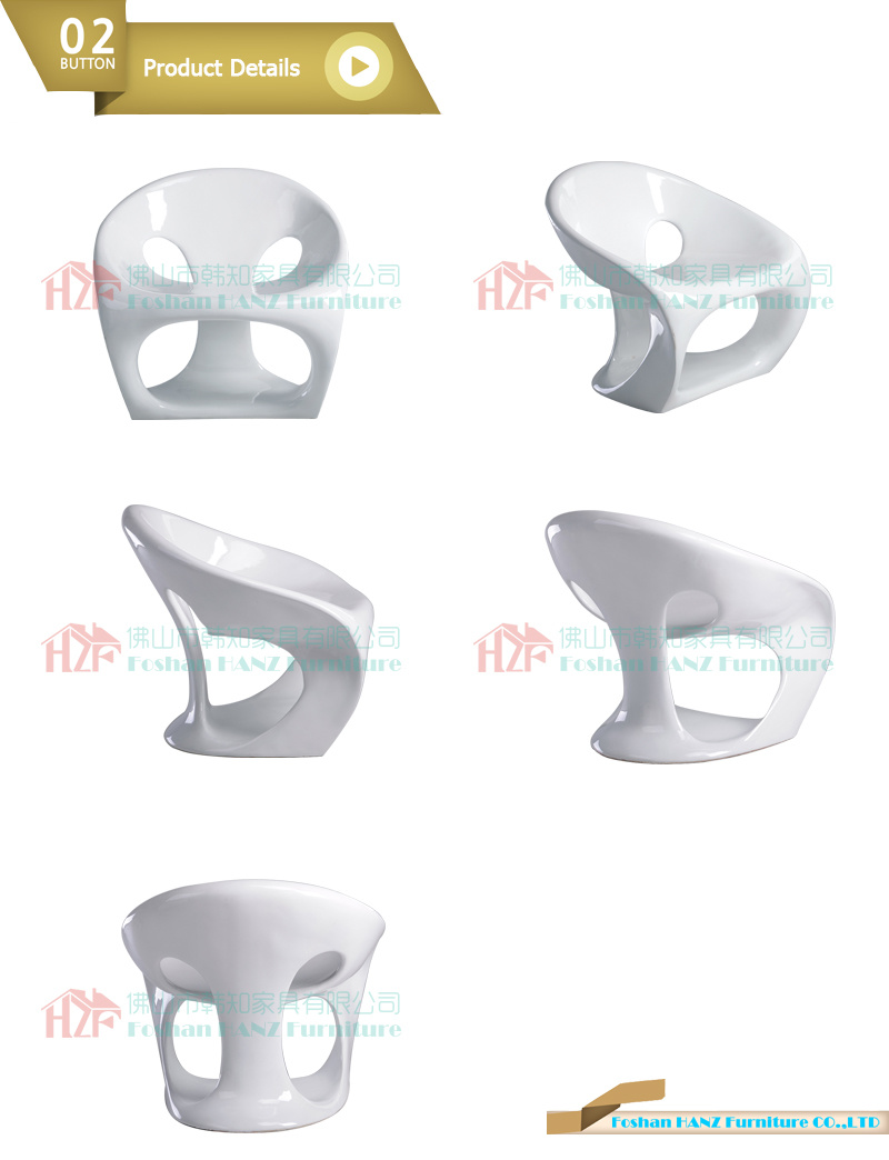 Personality Butterfly Chair Glass Steel Back Chair
