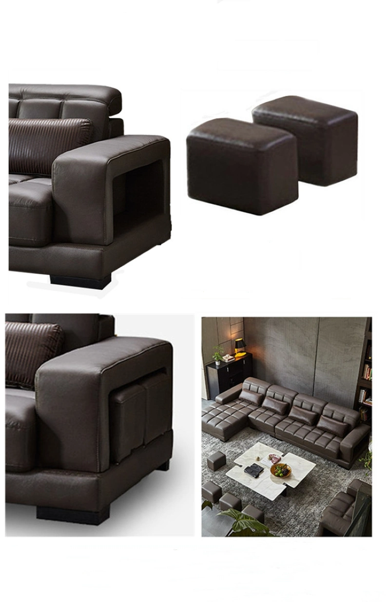 Most Popular Fashion Leather Sofa Among Young Person 5 Levels Adjustable Leather Couch Sofa Bed