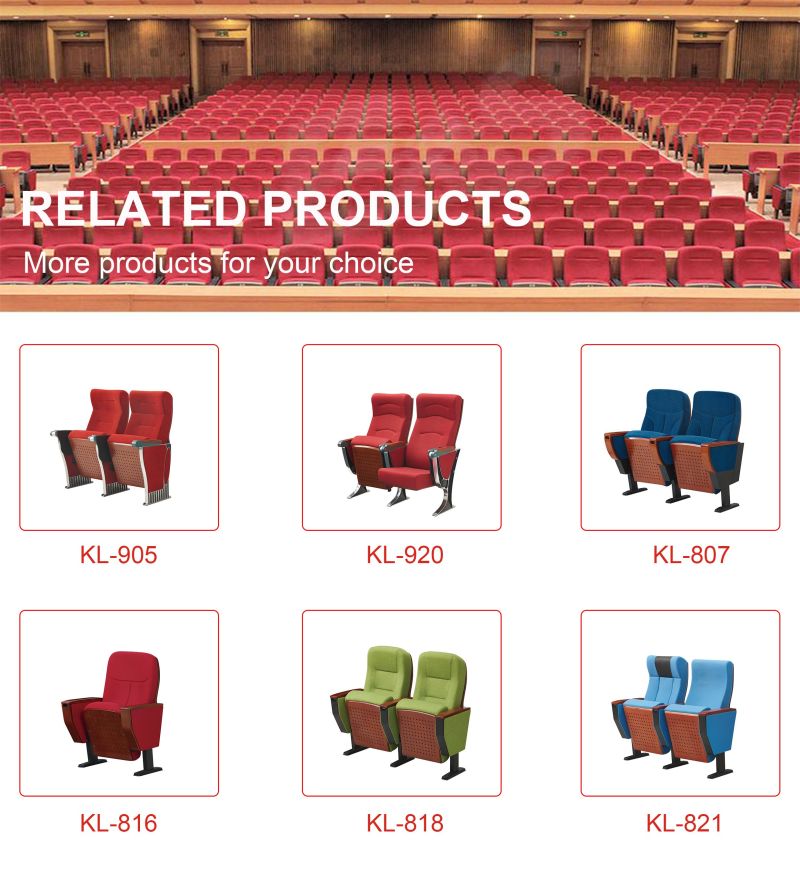 Lecture Hall Theater Cinema Office Folding Conference Auditorium Church Chair for School (KL-817)