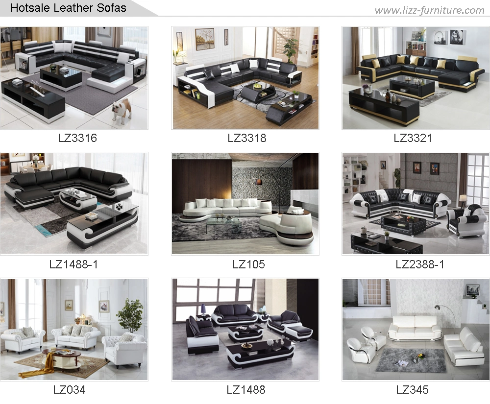 China Factory latest Italian Design Home Furniture Lounge Leisure Pure Leather Sofa Set