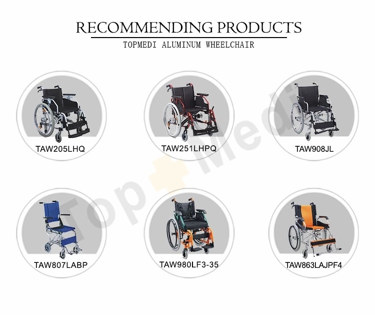 Desk Armrest Aluminum Chair Lightweight Manual Folding Wheelchair