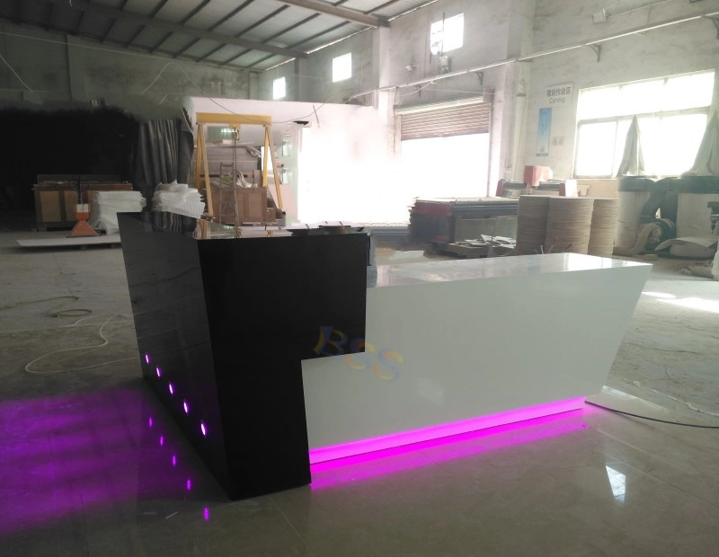 China Office Modern White L Shape Receptionist Counter Design